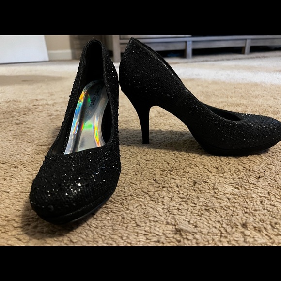 Black rhinestone heels - Picture 2 of 5